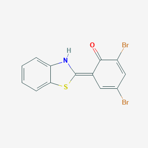 (6E)-6-(3H-1,3-benzothiazol-2-ylidene)-2,4-dibromocyclohexa-2,4-dien-1-one