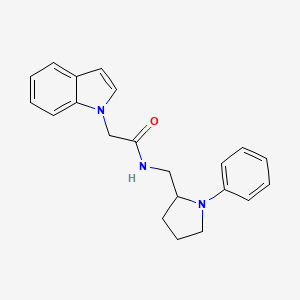 2-(1H-indol-1-yl)-N-((1-phenylpyrrolidin-2-yl)methyl)acetamide