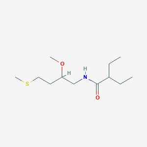 molecular formula C12H25NO2S B2742017 2-Ethyl-N-(2-methoxy-4-methylsulfanylbutyl)butanamide CAS No. 2320472-55-5