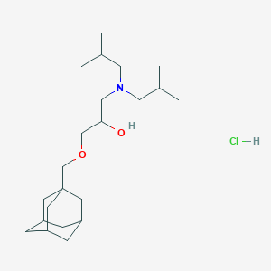 molecular formula C22H42ClNO2 B2742019 {3-[(Adamantan-1-yl)methoxy]-2-hydroxypropyl}bis(2-methylpropyl)amine hydrochloride CAS No. 1189424-39-2