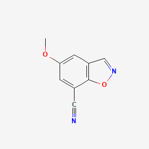 molecular formula C9H6N2O2 B2742021 5-甲氧基-1,2-苯并噁唑-7-碳腈 CAS No. 1427375-17-4