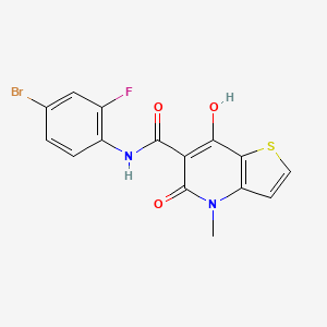 N-(4-bromo-2-fluorophenyl)-7-hydroxy-4-methyl-5-oxo-4,5-dihydrothieno[3,2-b]pyridine-6-carboxamide