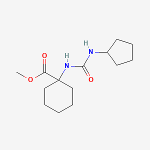 molecular formula C14H24N2O3 B2742023 Methyl 1-[(cyclopentylcarbamoyl)amino]cyclohexanecarboxylate CAS No. 1429901-04-1