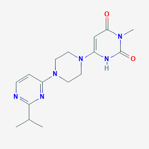 molecular formula C16H22N6O2 B2742035 6-(4-(2-isopropylpyrimidin-4-yl)piperazin-1-yl)-3-methylpyrimidine-2,4(1H,3H)-dione CAS No. 2309232-85-5