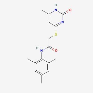 N-mesityl-2-((6-methyl-2-oxo-1,2-dihydropyrimidin-4-yl)thio)acetamide