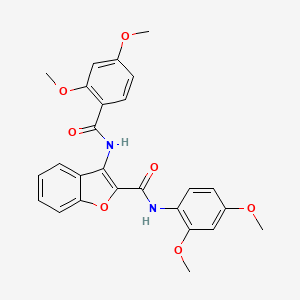molecular formula C26H24N2O7 B2742047 3-(2,4-二甲氧基苯甲酰胺)-N-(2,4-二甲氧基苯基)苯并呋喃-2-甲酰胺 CAS No. 862978-81-2