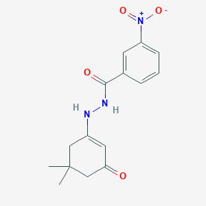 molecular formula C15H17N3O4 B274205 N'-(5,5-dimethyl-3-oxo-1-cyclohexen-1-yl)-3-nitrobenzohydrazide 