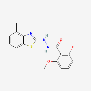 molecular formula C17H17N3O3S B2742059 2,6-dimethoxy-N'-(4-methyl-1,3-benzothiazol-2-yl)benzohydrazide CAS No. 851978-13-7