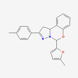 5-(5-methylfuran-2-yl)-2-(p-tolyl)-5,10b-dihydro-1H-benzo[e]pyrazolo[1,5-c][1,3]oxazine