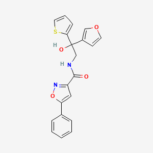 N-[2-(furan-3-yl)-2-hydroxy-2-(thiophen-2-yl)ethyl]-5-phenyl-1,2-oxazole-3-carboxamide