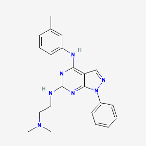 N~6~-[2-(dimethylamino)ethyl]-N~4~-(3-methylphenyl)-1-phenyl-1H-pyrazolo[3,4-d]pyrimidine-4,6-diamine