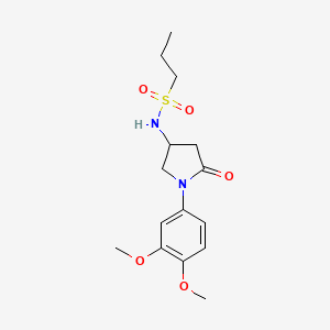 N-(1-(3,4-dimethoxyphenyl)-5-oxopyrrolidin-3-yl)propane-1-sulfonamide