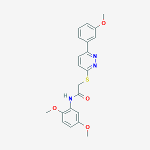 molecular formula C21H21N3O4S B2742074 N-(2,5-dimethoxyphenyl)-2-[6-(3-methoxyphenyl)pyridazin-3-yl]sulfanylacetamide CAS No. 893987-27-4