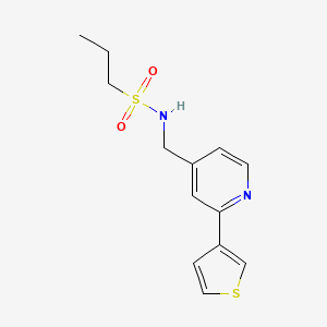 N-((2-(thiophen-3-yl)pyridin-4-yl)methyl)propane-1-sulfonamide
