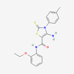 4-amino-N-(2-ethoxyphenyl)-2-thioxo-3-(p-tolyl)-2,3-dihydrothiazole-5-carboxamide