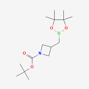 molecular formula C15H28BNO4 B2742084 tert-Butyl 3-[(tetramethyl-1,3,2-dioxaborolan-2-yl)methyl]azetidine-1-carboxylate CAS No. 2244699-82-7