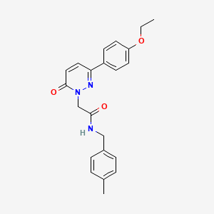 molecular formula C22H23N3O3 B2742085 2-[3-(4-ethoxyphenyl)-6-oxopyridazin-1-yl]-N-[(4-methylphenyl)methyl]acetamide CAS No. 941930-11-6