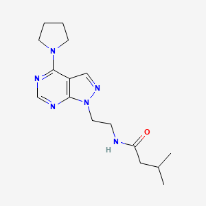 3-methyl-N-(2-(4-(pyrrolidin-1-yl)-1H-pyrazolo[3,4-d]pyrimidin-1-yl)ethyl)butanamide