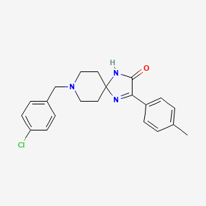 molecular formula C21H22ClN3O B2742090 8-(4-氯苄基)-3-(对甲苯基)-1,4,8-三唑螺[4.5]癸-3-烯-2-酮 CAS No. 1189899-80-6