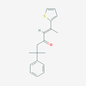 molecular formula C18H20OS B274210 6-Methyl-6-phenyl-2-(2-thienyl)-2-hepten-4-one 