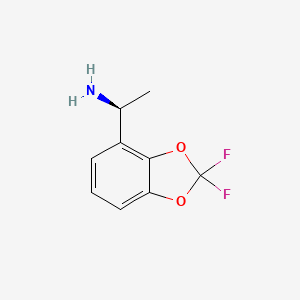 molecular formula C9H9F2NO2 B2742100 (1S)-1-(2,2-二氟苯并[d]1,3-二氧杂环戊二烯-4-基)乙胺 CAS No. 1213390-36-3