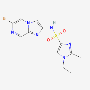 N-(6-Bromoimidazo[1,2-a]pyrazin-2-yl)-1-ethyl-2-methylimidazole-4-sulfonamide