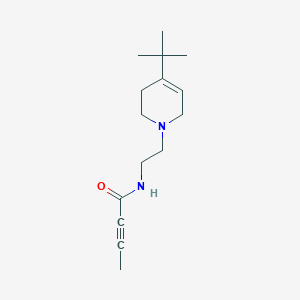 molecular formula C15H24N2O B2742108 N-[2-(4-Tert-butyl-3,6-dihydro-2H-pyridin-1-yl)ethyl]but-2-ynamide CAS No. 2411262-72-9