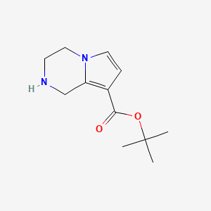 molecular formula C12H18N2O2 B2742111 Tert-butyl 1,2,3,4-tetrahydropyrrolo[1,2-a]pyrazine-8-carboxylate CAS No. 2248283-82-9