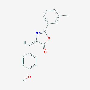 molecular formula C18H15NO3 B274212 (4E)-4-(4-methoxybenzylidene)-2-(3-methylphenyl)-1,3-oxazol-5(4H)-one 