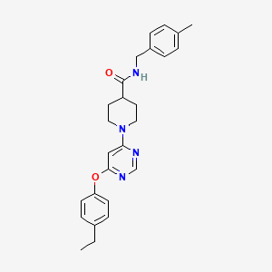 molecular formula C26H30N4O2 B2742125 1-[6-(4-ethylphenoxy)pyrimidin-4-yl]-N-(4-methylbenzyl)piperidine-4-carboxamide CAS No. 1116045-19-2