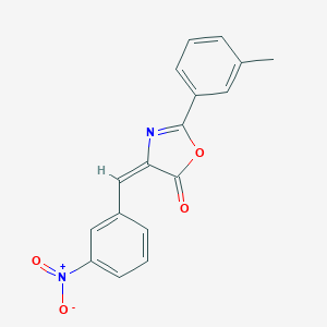 molecular formula C17H12N2O4 B274213 4-{3-nitrobenzylidene}-2-(3-methylphenyl)-1,3-oxazol-5(4H)-one 