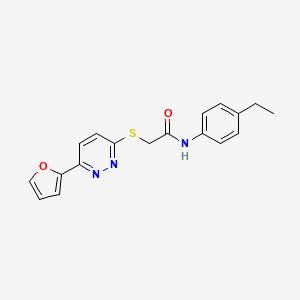 N-(4-ethylphenyl)-2-[6-(furan-2-yl)pyridazin-3-yl]sulfanylacetamide