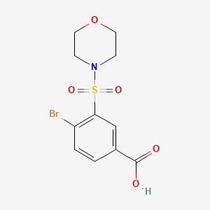molecular formula C11H12BrNO5S B2742136 4-溴-3-(吗啉-4-磺酰基)苯甲酸 CAS No. 300383-13-5