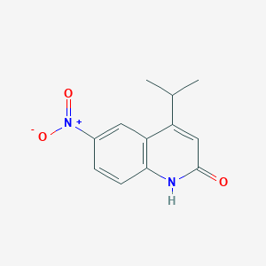 molecular formula C12H12N2O3 B2742139 4-Isopropyl-6-nitroquinolin-2(1h)-one CAS No. 934687-46-4