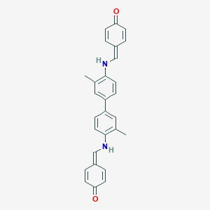 molecular formula C28H24N2O2 B274214 4-[[2-methyl-4-[3-methyl-4-[(4-oxocyclohexa-2,5-dien-1-ylidene)methylamino]phenyl]anilino]methylidene]cyclohexa-2,5-dien-1-one 