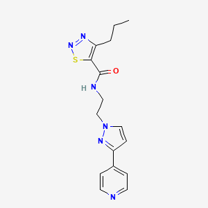 molecular formula C16H18N6OS B2742155 4-propyl-N-(2-(3-(pyridin-4-yl)-1H-pyrazol-1-yl)ethyl)-1,2,3-thiadiazole-5-carboxamide CAS No. 1448059-99-1