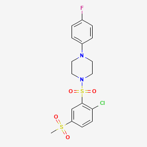 1-((2-Chloro-5-(methylsulfonyl)phenyl)sulfonyl)-4-(4-fluorophenyl)piperazine