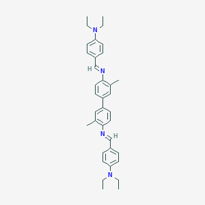 molecular formula C36H42N4 B274216 N,N'-bis{(E)-[4-(diethylamino)phenyl]methylidene}-3,3'-dimethylbiphenyl-4,4'-diamine 