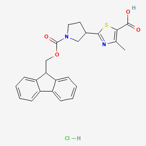 2-(1-{[(9H-fluoren-9-yl)methoxy]carbonyl}pyrrolidin-3-yl)-4-methyl-1,3-thiazole-5-carboxylic acid hydrochloride