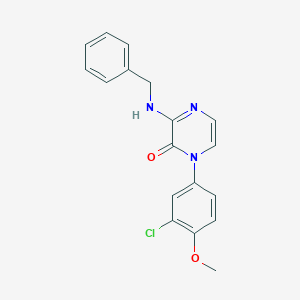 3-(benzylamino)-1-(3-chloro-4-methoxyphenyl)pyrazin-2(1H)-one