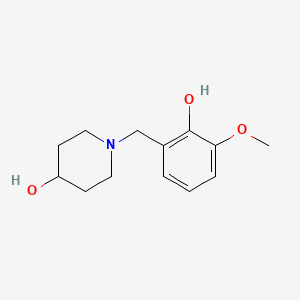 1-[(2-Hydroxy-3-methoxyphenyl)methyl]piperidin-4-ol