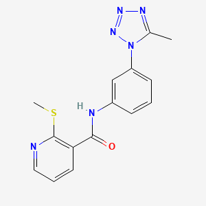N-[3-(5-methyl-1H-1,2,3,4-tetrazol-1-yl)phenyl]-2-(methylsulfanyl)pyridine-3-carboxamide
