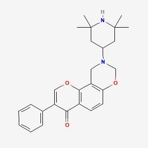 molecular formula C26H30N2O3 B2742175 3-苯基-9-(2,2,6,6-四甲基哌啶-4-基)-9,10-二氢咔啉并[8,7-e][1,3]噁啉-4(8H)-酮 CAS No. 951937-31-8