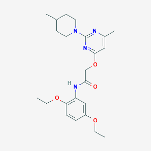 N-(2,5-diethoxyphenyl)-2-{[6-methyl-2-(4-methylpiperidin-1-yl)pyrimidin-4-yl]oxy}acetamide