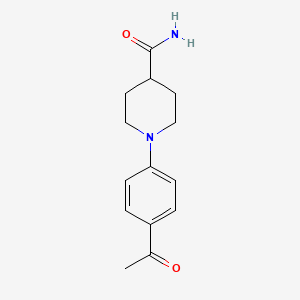 molecular formula C14H18N2O2 B2742179 1-(4-Acetylphenyl)-4-piperidinecarboxamide CAS No. 250713-72-5