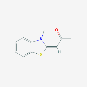 molecular formula C11H11NOS B274218 1-(3-methyl-1,3-benzothiazol-2(3H)-ylidene)acetone 