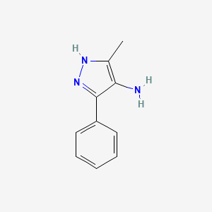 molecular formula C10H11N3 B2742183 5-methyl-3-phenyl-1H-pyrazol-4-amine CAS No. 1056929-68-0; 112884-51-2