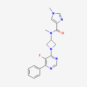 N-[1-(5-Fluoro-6-phenylpyrimidin-4-yl)azetidin-3-yl]-N,1-dimethylimidazole-4-carboxamide