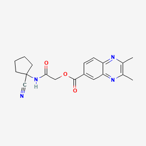 molecular formula C19H20N4O3 B2742185 [(1-Cyanocyclopentyl)carbamoyl]methyl 2,3-dimethylquinoxaline-6-carboxylate CAS No. 871322-60-0