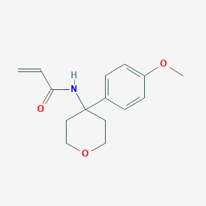 molecular formula C15H19NO3 B2742187 N-[4-(4-Methoxyphenyl)oxan-4-yl]prop-2-enamide CAS No. 2361640-72-2